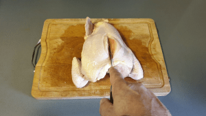 cut chicken breast in 2