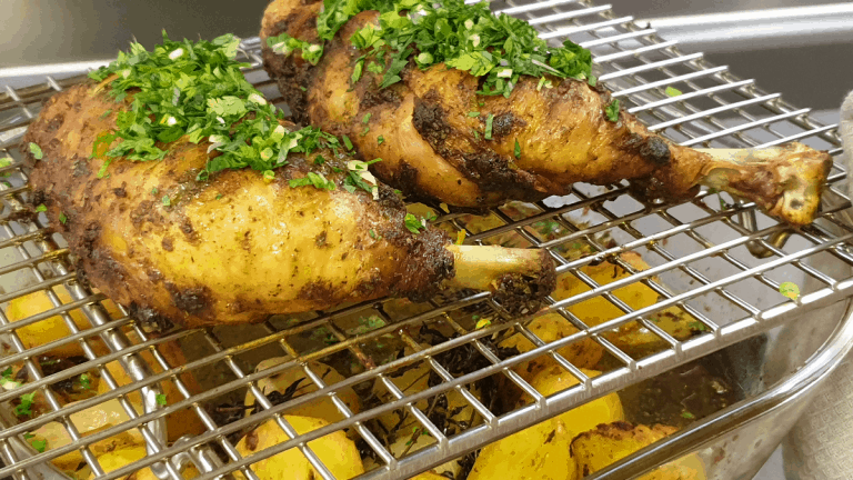 Baked Chicken Legs with Baby Potatoes