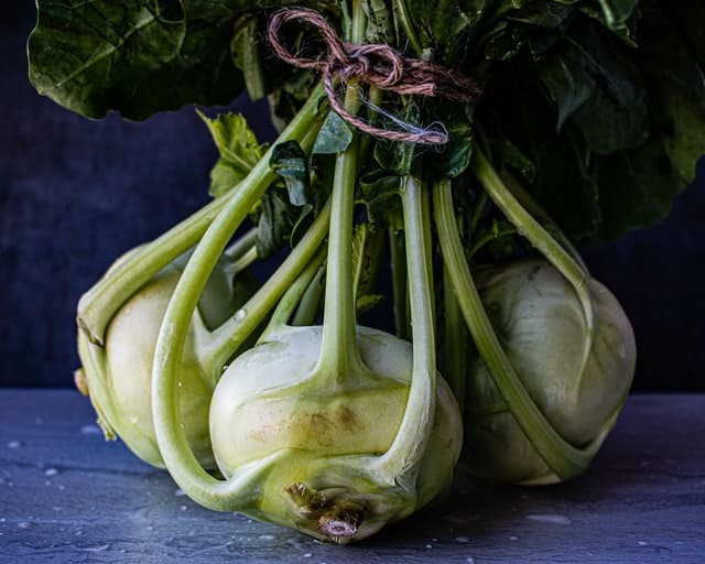 kohlrabi in fall