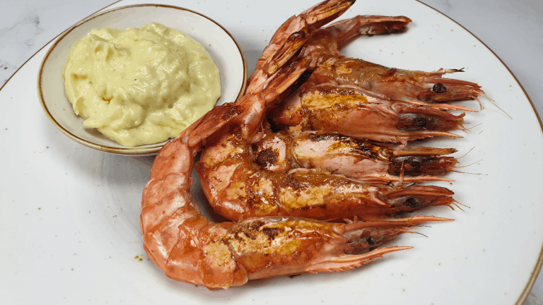 Grilled prawns with original aïoli