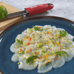 Carpaccio of scallops with exotic flavours