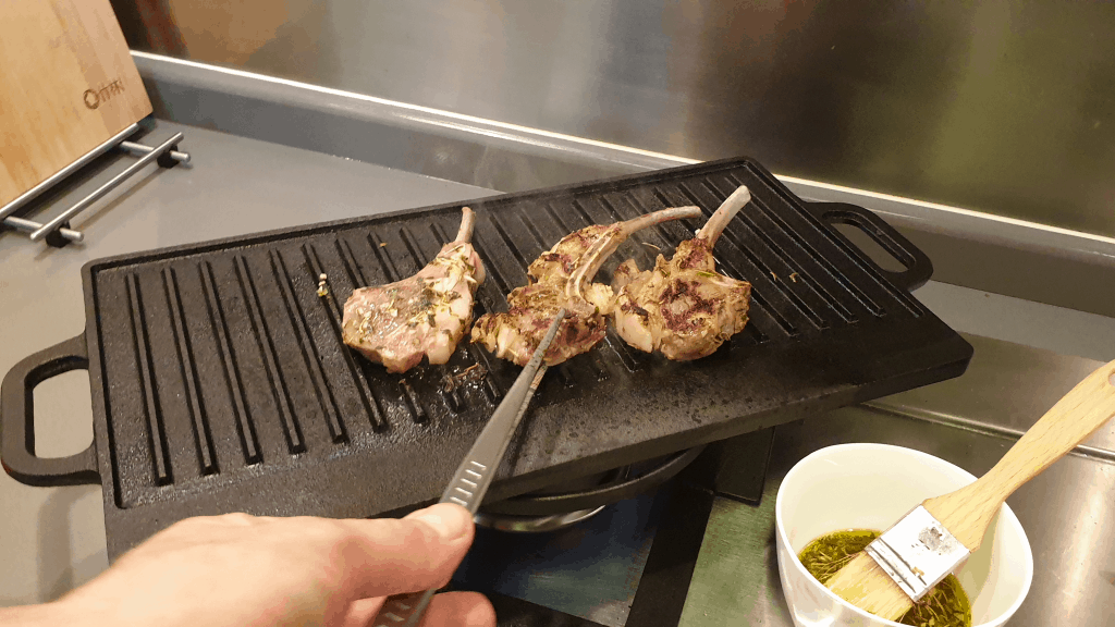 flipping mediterranean lamb chops