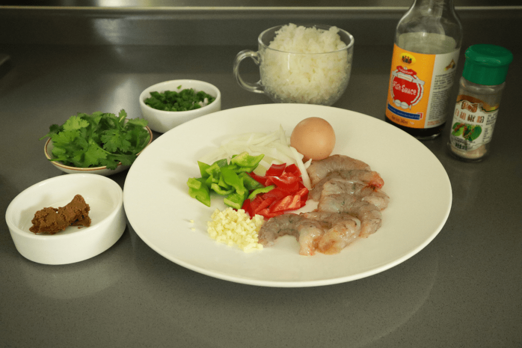 ingredients green curry fried rice