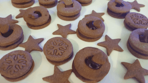 festive chocolate cookies