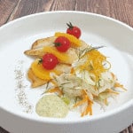 Perch fillet with fennel-orange salad