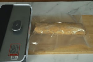 vacuum machine with foie gras