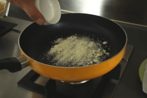 making a parmesan cracker