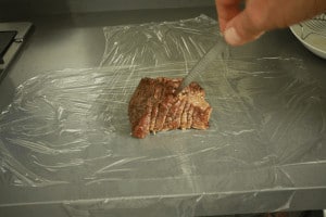 wrapping beef chuck roll