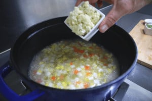 add cauliflower in soup