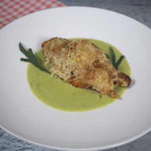 roasted spring chicken with comte cheese