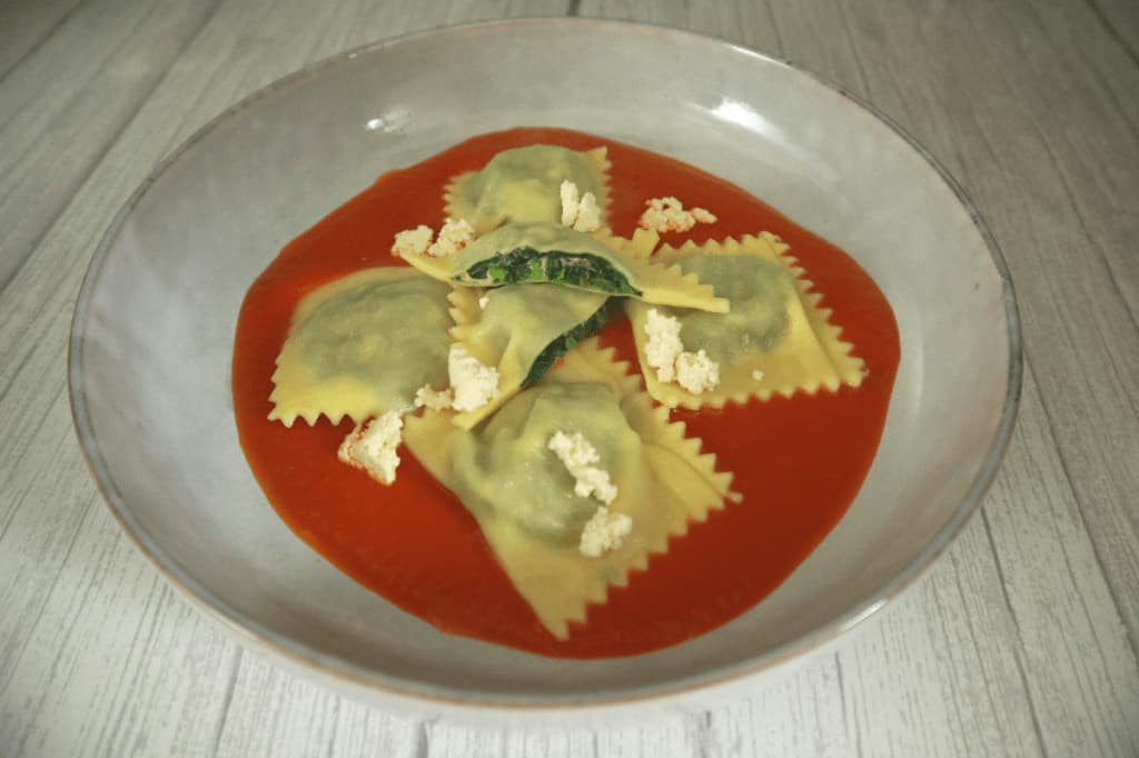 ricotta and spinach ravioli