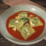 Traditional ricotta and spinach Ravioli