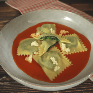 ricotta and spinach ravioli