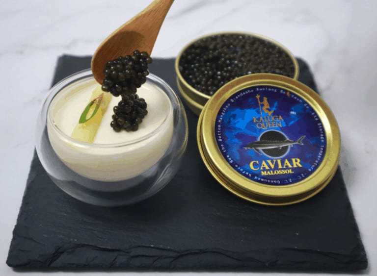Luxurious White Asparagus Panna Cotta with Oscietra Caviar