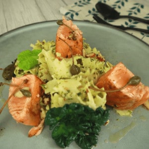 Salmon Pesto Tagliatelle