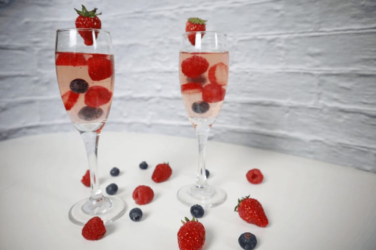Champagne Jelly with Red Berries