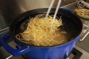 boiling fresh pasta