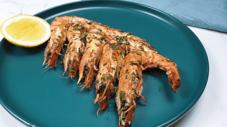 Grilled Prawns with Herb Marinade