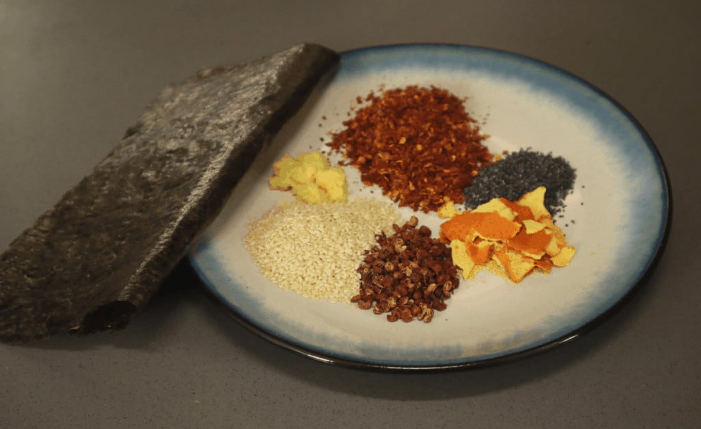 all ingredients for shichimi togarashi spices