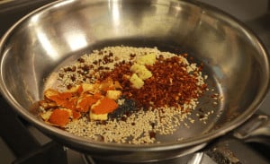toast spices for togarashi mix