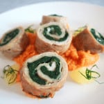 Rolled Veal Paillard with Spinach