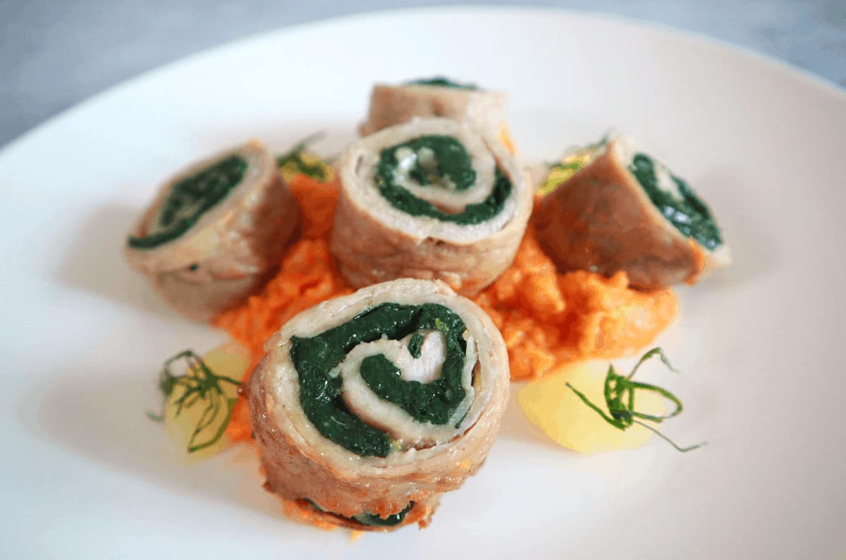 Rolled Veal Paillard with Spinach Culinary Ambition