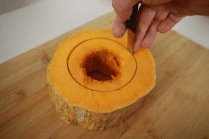 hollow out a pumpkin