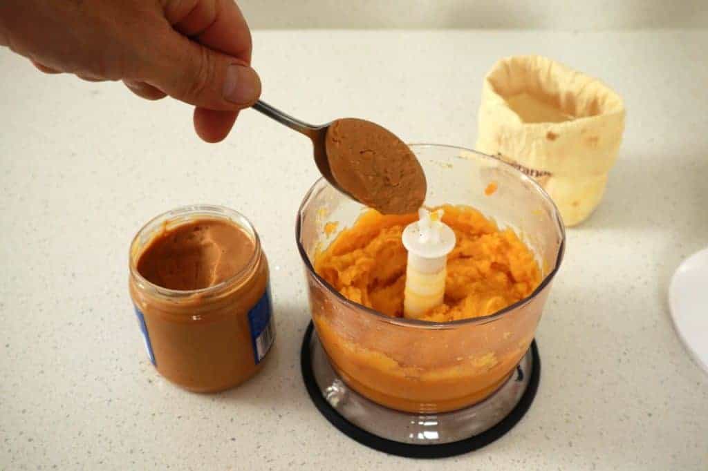 sweet potato with peanut butter