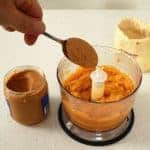 Mashed sweet Potato with Crunchy Peanut Butter