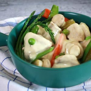 veal blanquette with vegetables