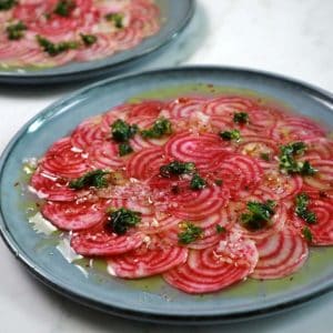 chioggia beet carpaccio