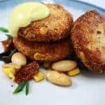 Crab meat Cakes with Sweet Corn