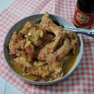 braised rabbit in belgian beer