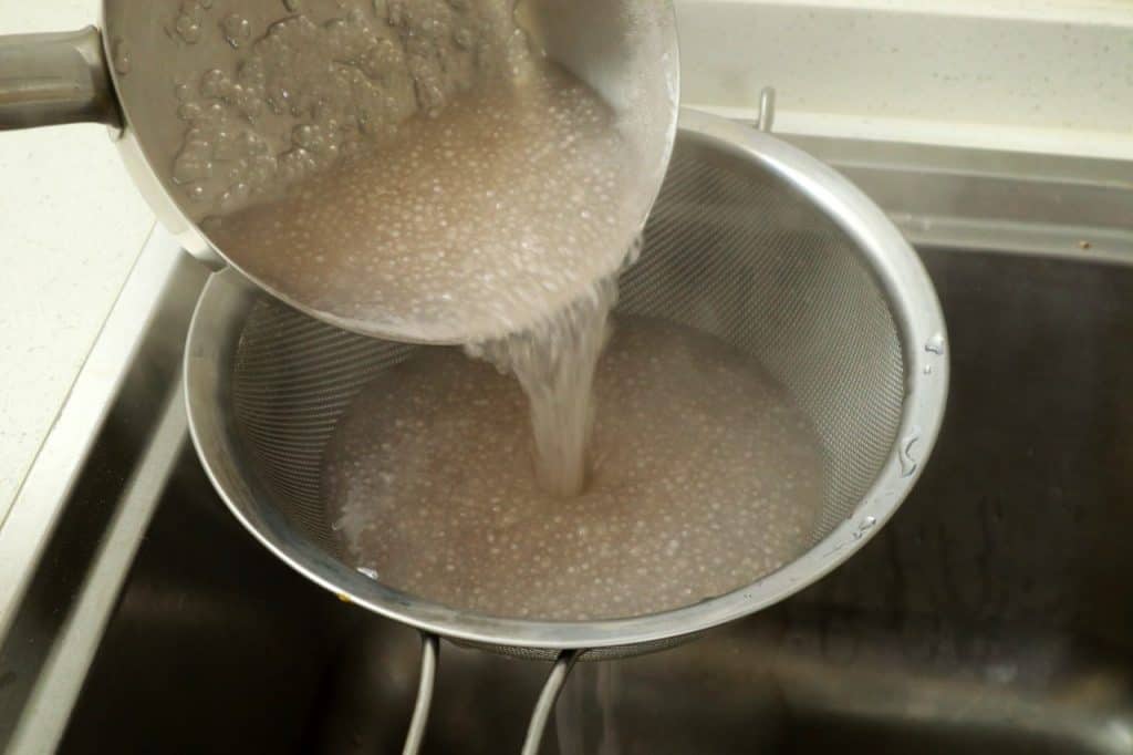 tapioca pearls sieving