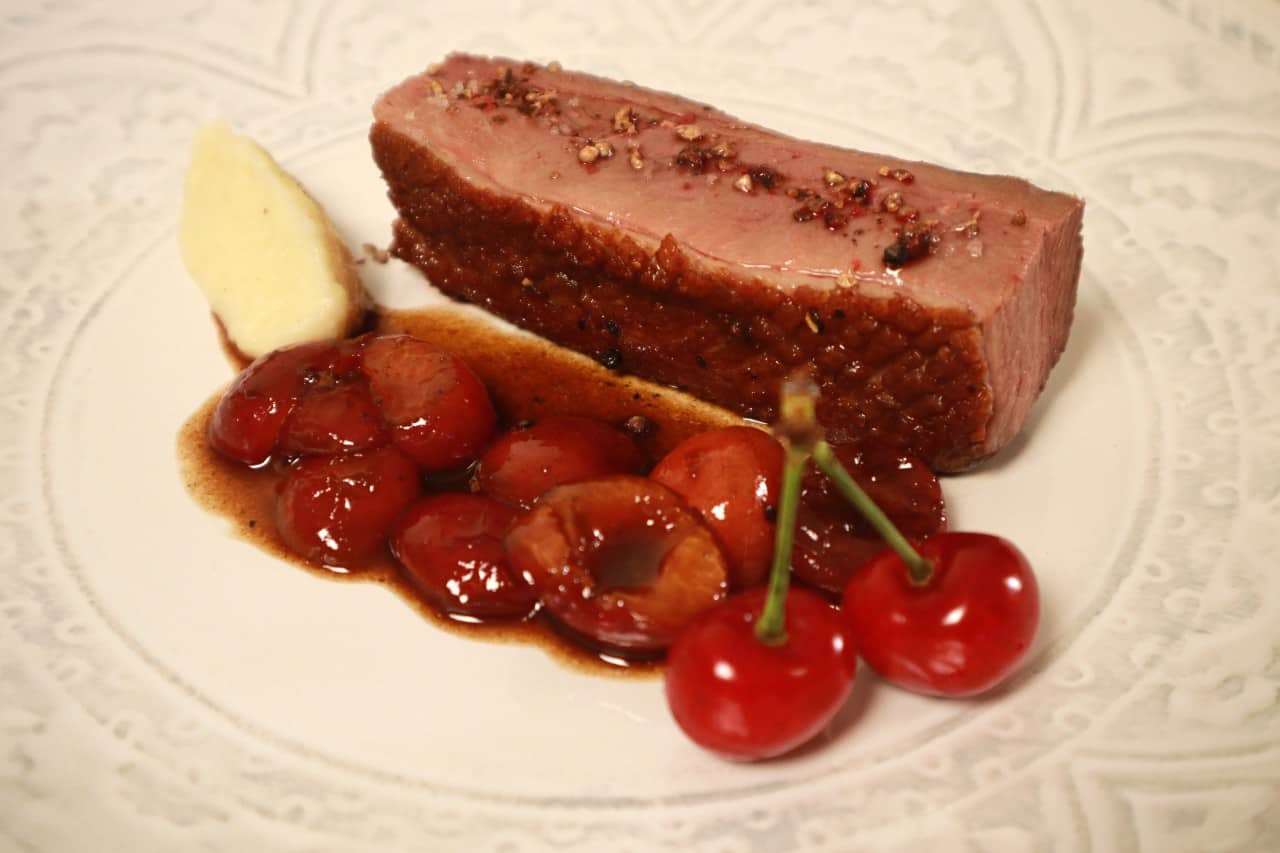 Duck Breast With Balsamic Cherry Sauce - Culinary Ambition