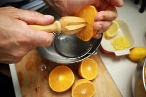 making orange juice