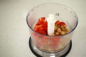 ingredients for bell pepper hummus