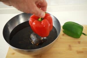 how to peel a bell pepper