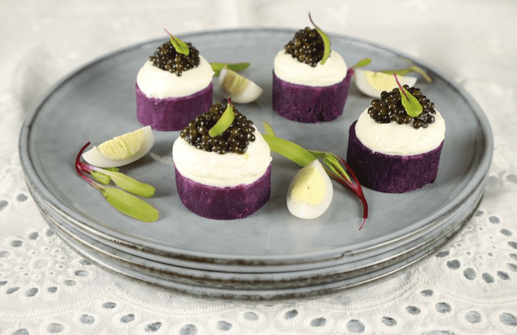 purple potato stack