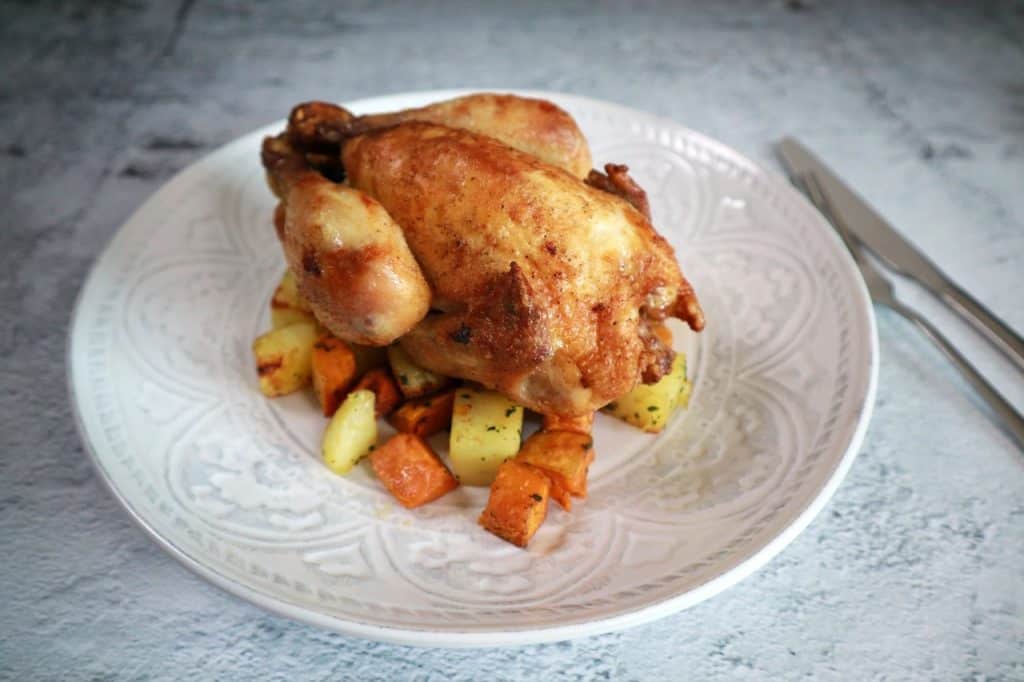 Air Fried Crispy Baby Chicken - The Perfect all-in-one Dish