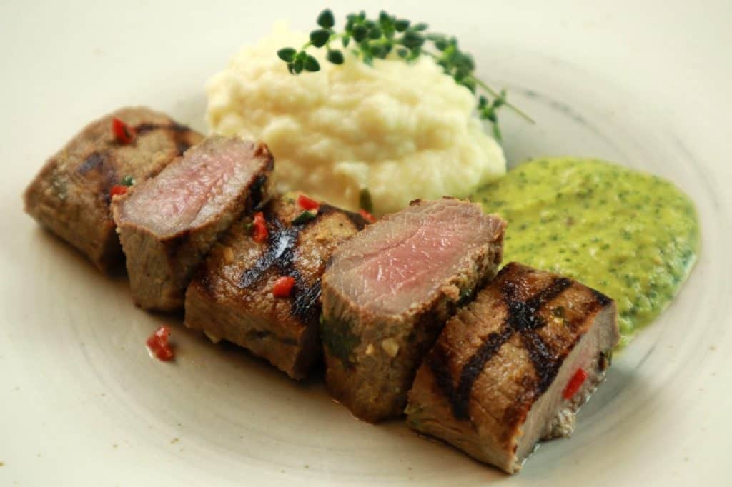 grilled lamb loin