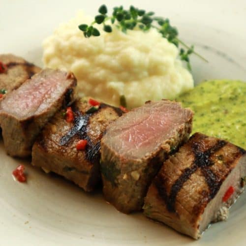 grilled lamb loin