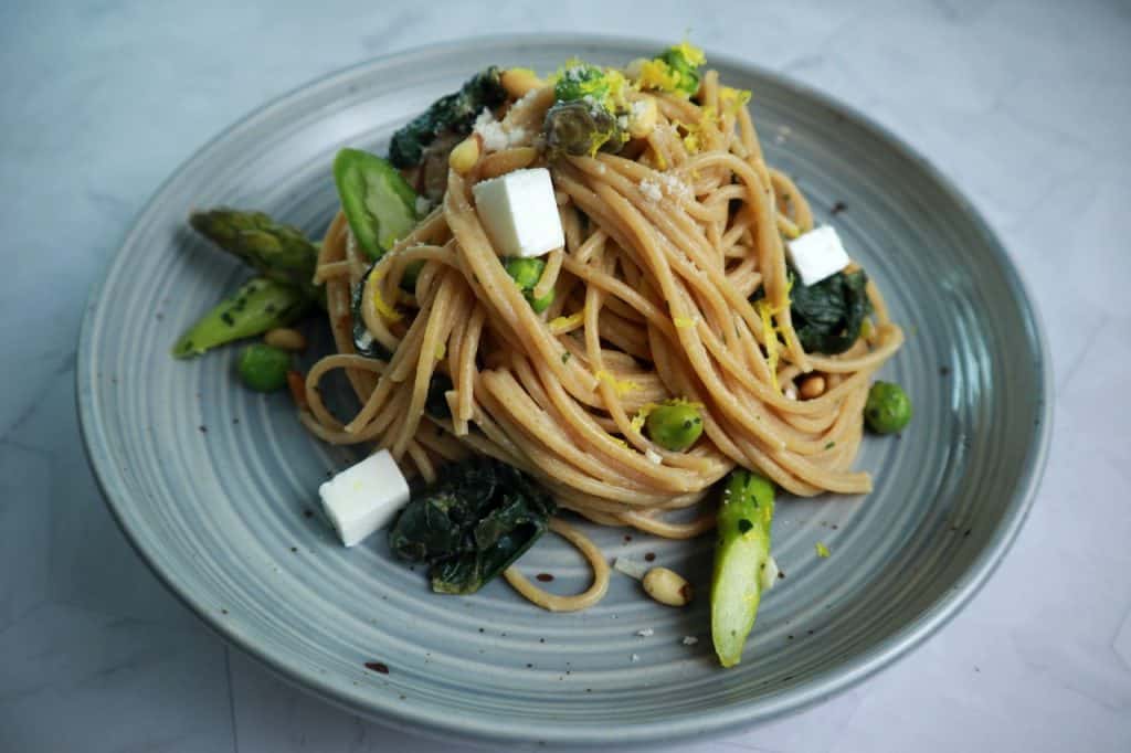 whole wheat pasta verde