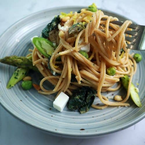 whole wheat pasta verde