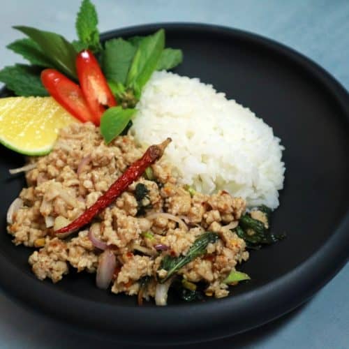 larb moo Thai mint salad larb moo - authentic thai minced pork salad - Larb moo 9 500x500 - Larb Moo &#8211; Authentic Thai Minced Pork Salad