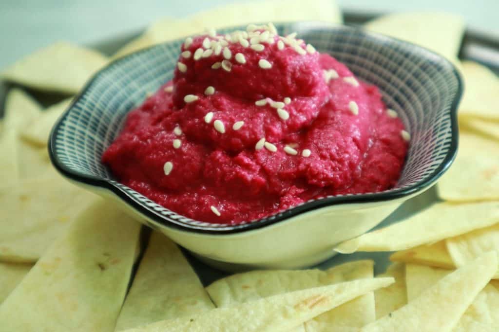 Bright Red Beetroot Hummus Culinary Ambition
