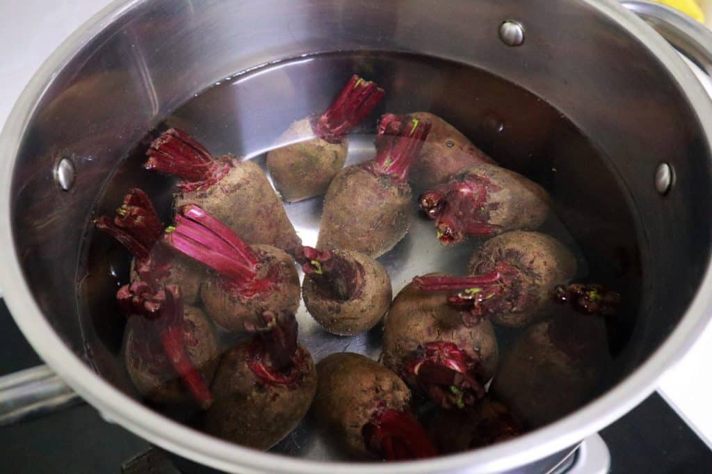 boiling beetroot
