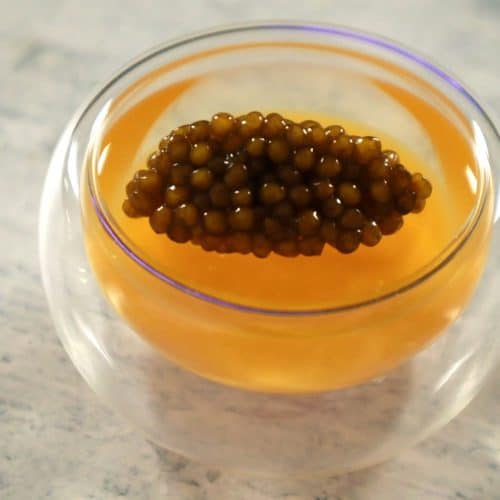 champagne jelly with caviar