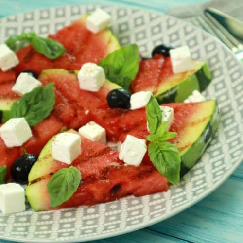 grilled watermelon with feta