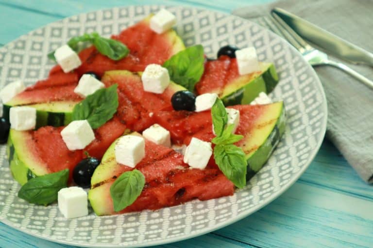 Grilled Watermelon with Feta Cheese
